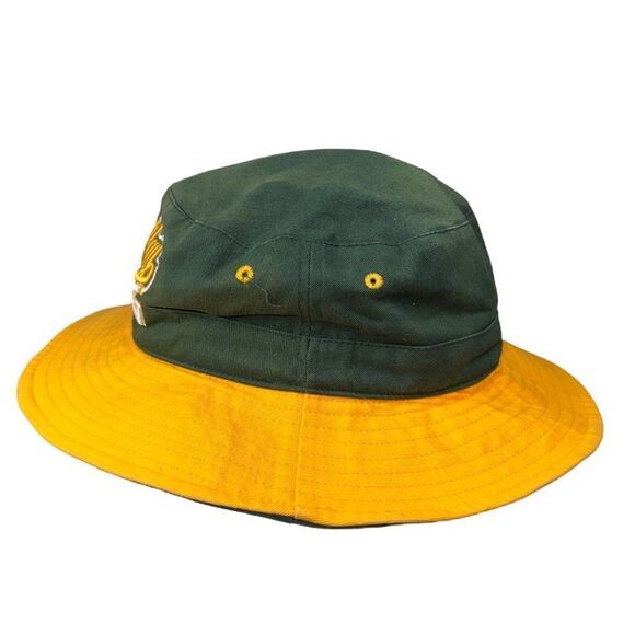 Vintage 90's Green Bay Packers Bucket Hat Green / Yellow XL-XXL - Picture 2 of 8